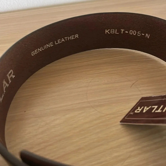 - Pintlar light tan leather belt - Picture 3 of 5